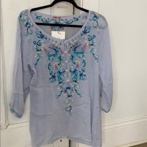 Johnny Was embroidered top
